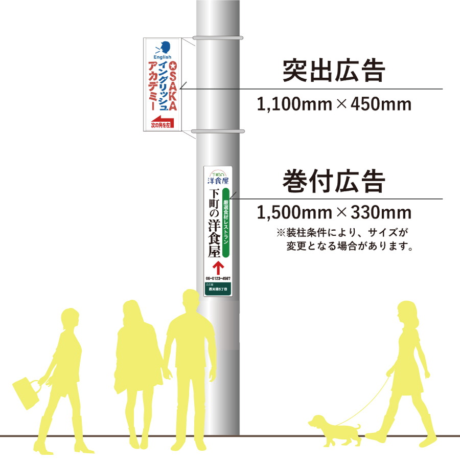 関電｜電柱｜電柱広告｜掲出料金｜関西電力電柱広告業組合へようこそ